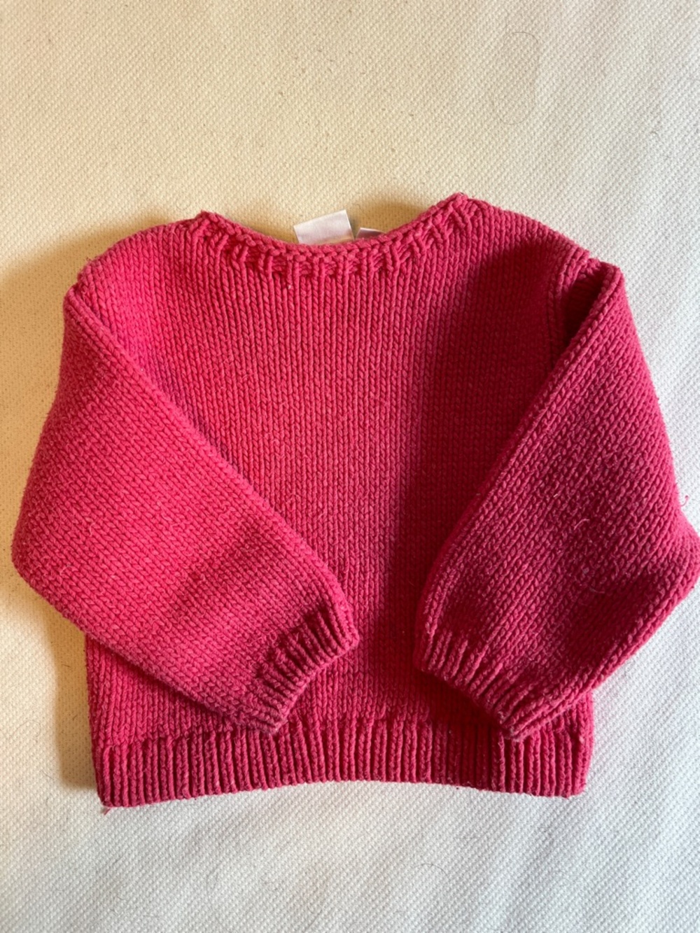 Zara Hot Pink Crewneck Knit Sweater